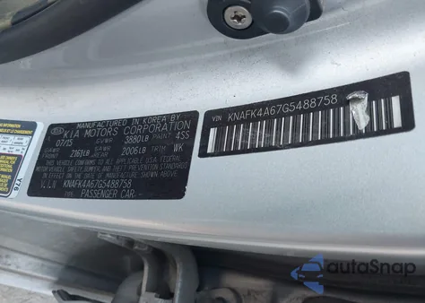 2016 Kia Forte Lx from USA, damaged, VIN KNAFK4A67G5488758